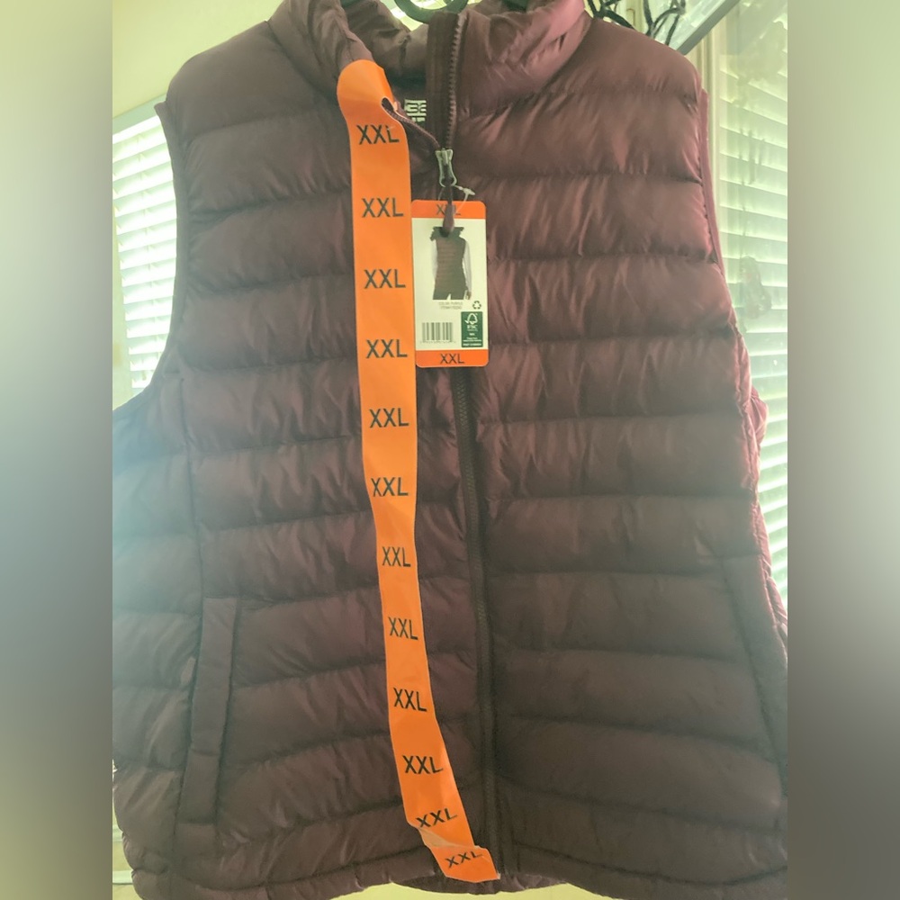 NWT 32 Degrees Heat Puffer Vest Women’s Purple Zip Quilted XXL with pockets
